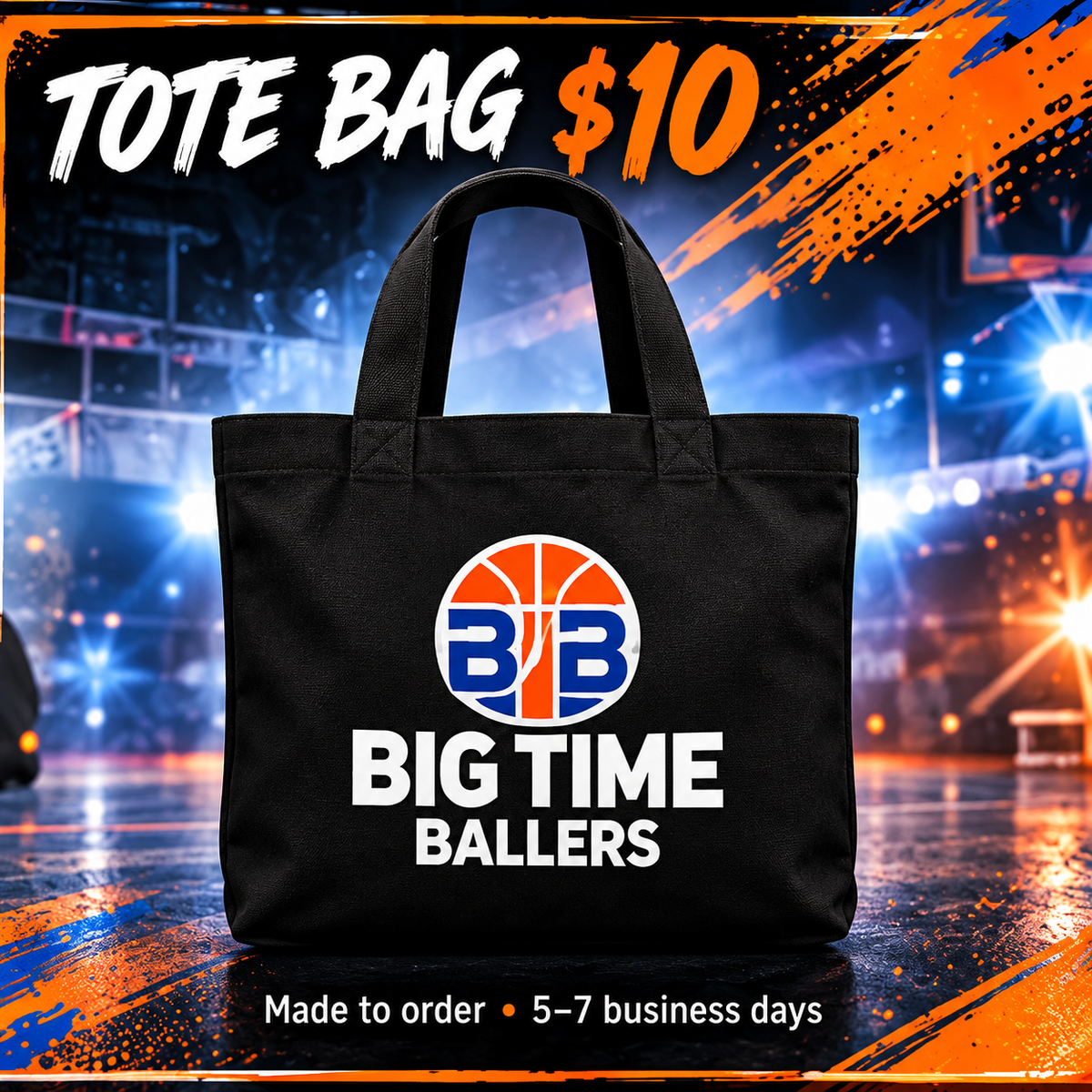 Big Time Ballers black tote bag