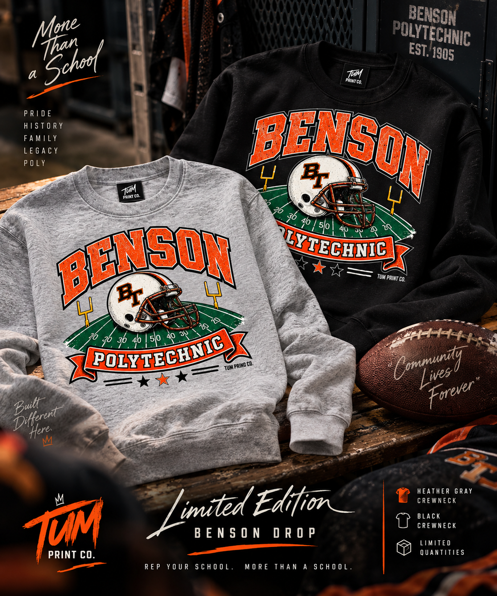 Benson Polytechnic limited edition crewneck collection