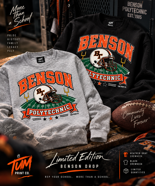Benson Polytechnic limited edition crewneck collection